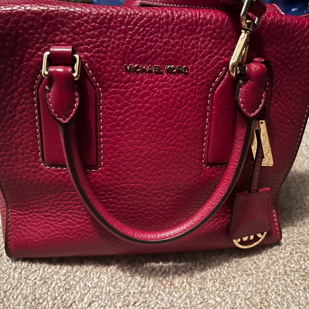 Michael Kors Red Leather Handbag